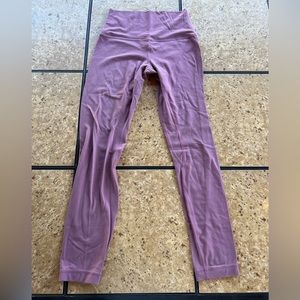 Lululemon align leggings 25” inseam size 4 pink